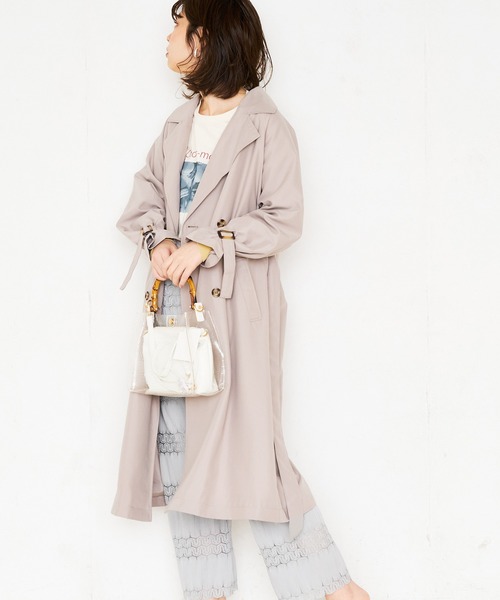 natural couture(ナチュラルクチュール)の「【WEB限定カラー有り】ラグラントレンチコート(トレンチコート・レディース・ベージュ/カーキ/ピンクベージュ/グレイッシュベージュ・FREE)」の13枚目の写真