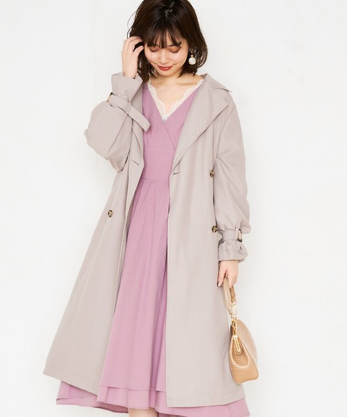 natural couture(ナチュラルクチュール)の「【WEB限定カラー有り】ラグラントレンチコート(トレンチコート・レディース・ベージュ/カーキ/ピンクベージュ/グレイッシュベージュ・FREE)」の17枚目の写真