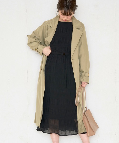 natural couture(ナチュラルクチュール)の「【WEB限定カラー有り】ラグラントレンチコート(トレンチコート・レディース・ベージュ/カーキ/ピンクベージュ/グレイッシュベージュ・FREE)」の19枚目の写真
