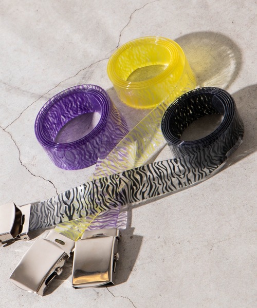 WEGO（ウィゴー）の「WEGO/ゼブラクリアガチャベルト（ベルト・レディース・パープル/ブラック/イエロー・FREE）」の6枚目の写真