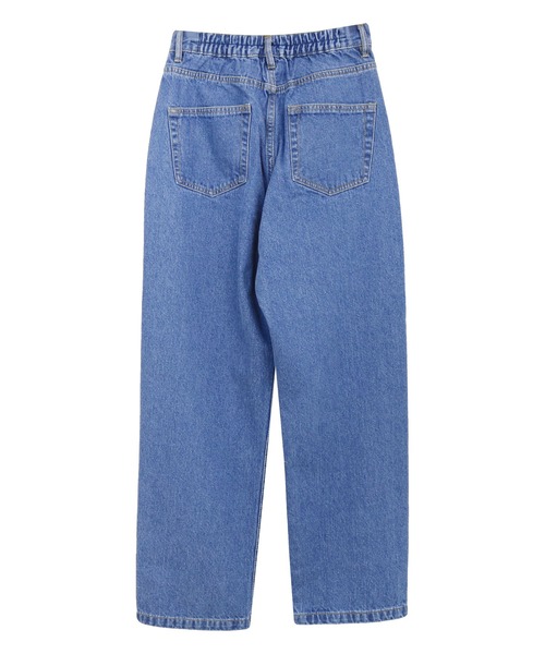 ハイウエストデニムセミワイドパンツ（デニムパンツ）｜andme