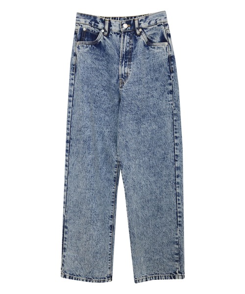 ハイウエストデニムセミワイドパンツ（デニムパンツ）｜andme