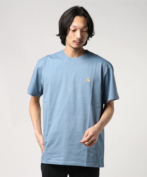 Carhartt WIP(カーハートダブリューアイピー)の「S/S CHASE T-SHIRT(Tシャツ/カットソー・メンズ・オレンジ/ブラック/グレー/ホワイト/エメラルド/ダークネイビー/ロイヤルブルー/バーガンディー/カーキ・MEDIUM/SMALL/X-LARGE/LARGE/XX-LARGE/X-SMALL)」の3枚目の写真