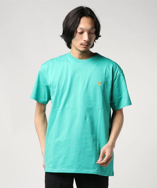 Carhartt WIP(カーハートダブリューアイピー)の「S/S CHASE T-SHIRT(Tシャツ/カットソー・メンズ・オレンジ/ブラック/グレー/ホワイト/エメラルド/ダークネイビー/ロイヤルブルー/バーガンディー/カーキ・MEDIUM/SMALL/X-LARGE/LARGE/XX-LARGE/X-SMALL)」の5枚目の写真