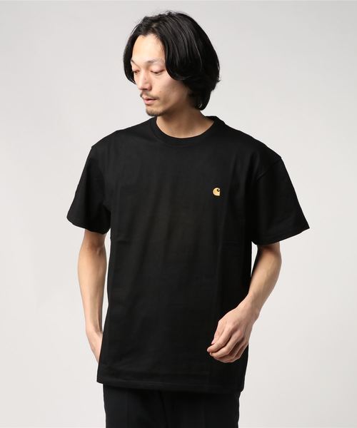 Carhartt WIP(カーハートダブリューアイピー)の「S/S CHASE T-SHIRT(Tシャツ/カットソー・メンズ・オレンジ/ブラック/グレー/ホワイト/エメラルド/ダークネイビー/ロイヤルブルー/バーガンディー/カーキ・MEDIUM/SMALL/X-LARGE/LARGE/XX-LARGE/X-SMALL)」の2枚目の写真
