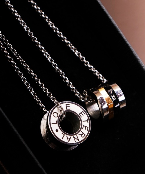FUNALIVE（ファンアライブ）の「JON ペアネックレス  ステンレス（ネックレス・メンズ・H/B/D/F/G/A/C/E/I/J/L/K/N/M/S/O/Q/P/R・23cm/FREE）」の8枚目の写真