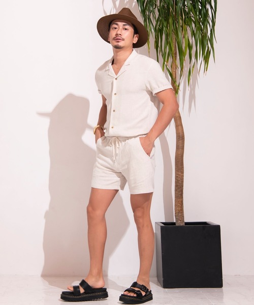 #Re:room(リルーム)の「リゾートリネンショーツ(その他パンツ・メンズ・ベージュ/ネイビー/オフホワイト・SMALL/MEDIUM)」の4枚目の写真