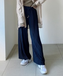 ダブルプリーツワイドパンツ