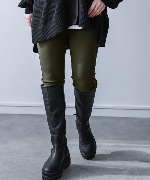 n'OrLABEL（ノアールレーベル）の「『裏起毛フレキシンストレッチパンツ』（その他パンツ・レディース・ダークパープル/チョコ/チャコール/カーキ/ダークネイビー/ブラック/ブルーグリーン/レッド系その他・M/3L/S/LL/L）」の4枚目の写真