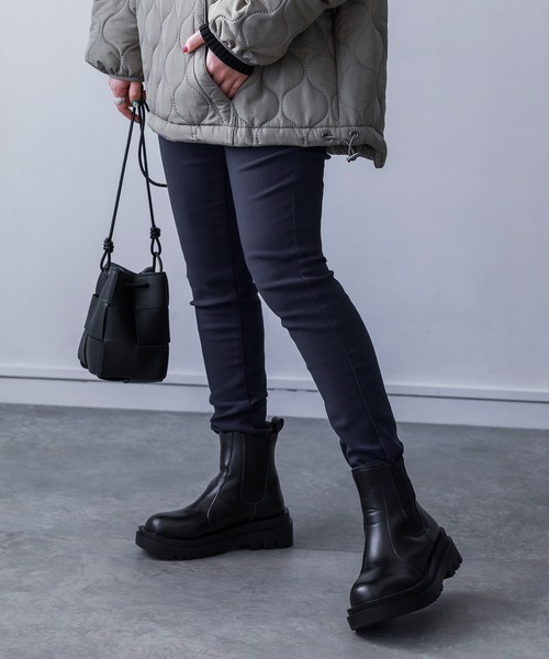 n'OrLABEL（ノアールレーベル）の「『裏起毛フレキシンストレッチパンツ』（その他パンツ・レディース・ダークパープル/チョコ/チャコール/カーキ/ダークネイビー/ブラック/ブルーグリーン/レッド系その他・M/3L/S/LL/L）」の6枚目の写真