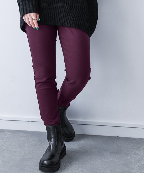 n'OrLABEL（ノアールレーベル）の「『裏起毛フレキシンストレッチパンツ』（その他パンツ・レディース・ダークパープル/チョコ/チャコール/カーキ/ダークネイビー/ブラック/ブルーグリーン/レッド系その他・M/3L/S/LL/L）」の21枚目の写真