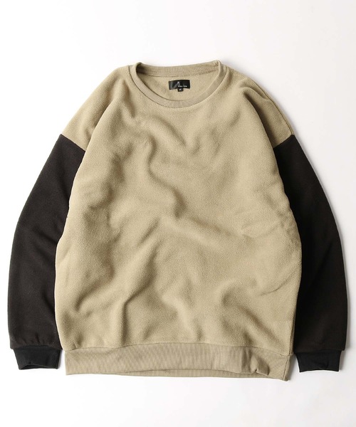 ZIP FIVE（ジップファイブ）の「【ZIP FIVE】【ZIP OUTDOOR】フリースビッグシルエットトレーナー（スウェット・レディース・ブラウン/アイボリー/ホワイト系/ベージュ系2/グリーン/ブルー/レンガ/ベージュ/ベージュ系1/ブラック/ベージュ系/グレー/マスタード/ブラック系/ホワイト系1/ダークグリーン・LARGE/X-LARGE/MEDIUM）」の12枚目の写真