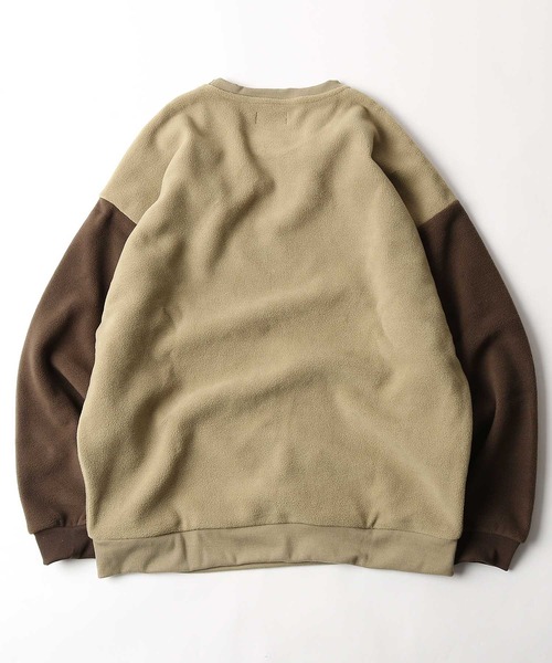 ZIP FIVE（ジップファイブ）の「【ZIP FIVE】【ZIP OUTDOOR】フリースビッグシルエットトレーナー（スウェット・レディース・ブラウン/アイボリー/ホワイト系/ベージュ系2/グリーン/ブルー/レンガ/ベージュ/ベージュ系1/ブラック/ベージュ系/グレー/マスタード/ブラック系/ホワイト系1/ダークグリーン・LARGE/X-LARGE/MEDIUM）」の21枚目の写真