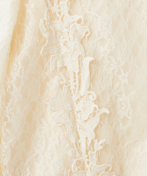 natural couture（ナチュラルクチュール）の「総レースきれいめニットプルオーバー（ニット/セーター・レディース・ベージュ/ブラウン/サックスブルー/アイボリー・FREE）」の5枚目の写真