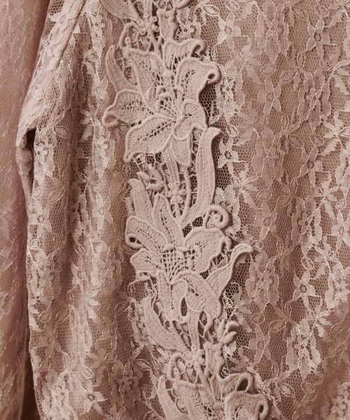 natural couture（ナチュラルクチュール）の「総レースきれいめニットプルオーバー（ニット/セーター・レディース・ベージュ/ブラウン/サックスブルー/アイボリー・FREE）」の6枚目の写真