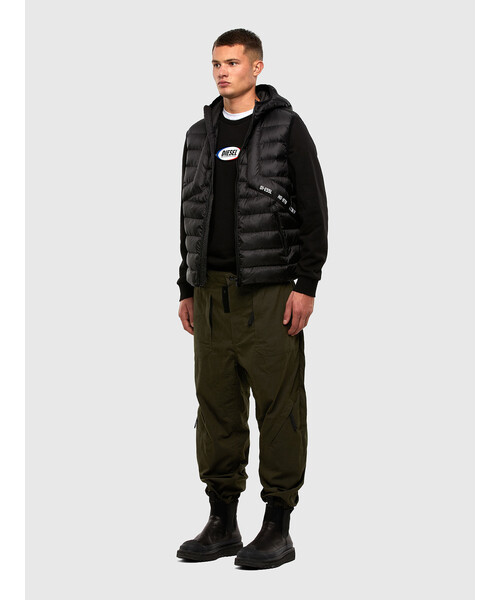 ✨美品✨DIESEL/ディーゼル レイヤード 中綿ベスト ブラック L