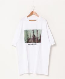【pledge】ビッグシルエット バックプリントTシャツ