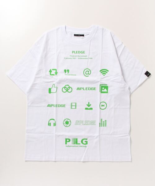 Pledge(プレッジ)の「【pledge】ビッグシルエット バックプリントTシャツ(Tシャツ/カットソー・メンズ・ホワイト系その他4/ホワイト系その他/ホワイト系その他6/ホワイト系その他2/ホワイト系その他5/ブラック系その他・LARGE/MEDIUM)」の5枚目の写真