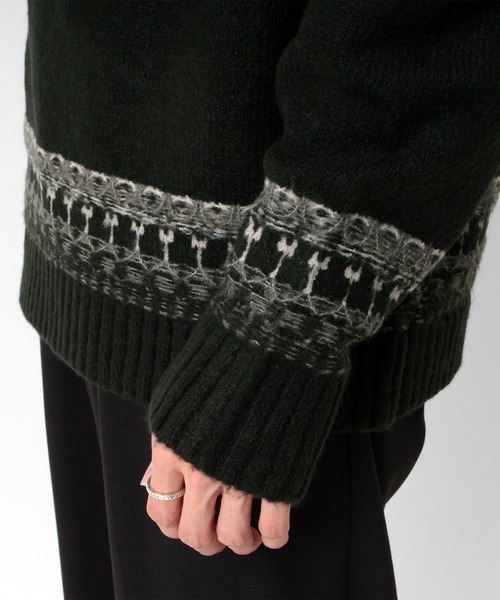 make a ray!(メイク ア レイ!)の「クルーネックニット/フェアアイル柄/ノルディック(ニット/セーター・メンズ・ベージュ/グレー/ブラック・L/XL/M)」の12枚目の写真