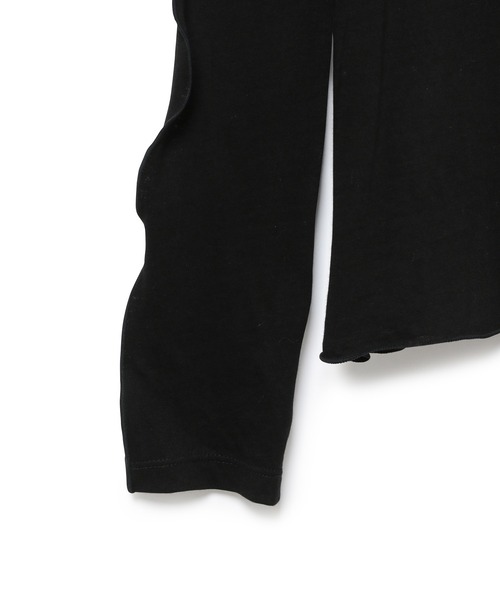 ADAM ET ROPE'（アダムエロペ）の「クルーネックシアーロンT（Tシャツ/カットソー・レディース・ブラック/オフホワイト/ライトグリーン・FREE）」の8枚目の写真