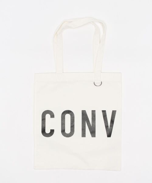 CONVERSE(コンバース)の「【CONVERSE】 ROUNDLOGO TOTE BAG(トートバッグ・レディース・ホワイト/オフホワイト・FREE)」の2枚目の写真