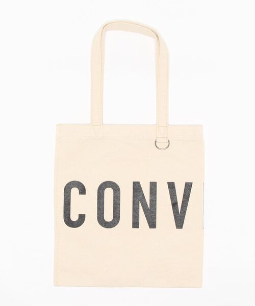 CONVERSE(コンバース)の「【CONVERSE】 ROUNDLOGO TOTE BAG(トートバッグ・レディース・ホワイト/オフホワイト・FREE)」の1枚目の写真