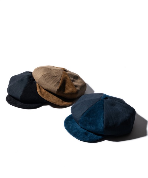 Mix fabric casquette / ミックスファブリックキャスケット