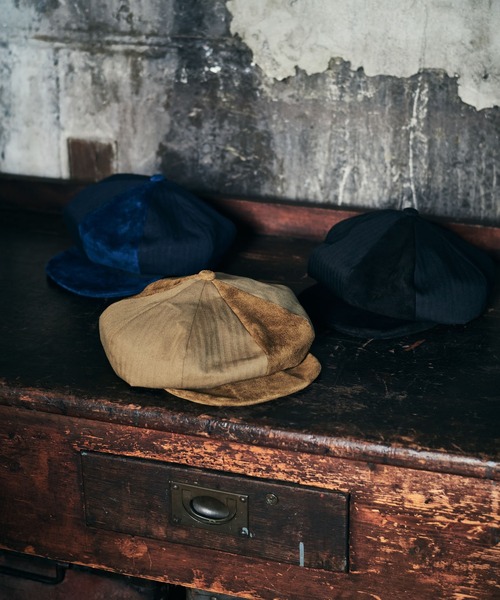 glamb（グラム）の「Mix fabric casquette / ミックスファブリックキャスケット（キャスケット・メンズ・ブラック/キャメル/ネイビー・FREE）」の22枚目の写真