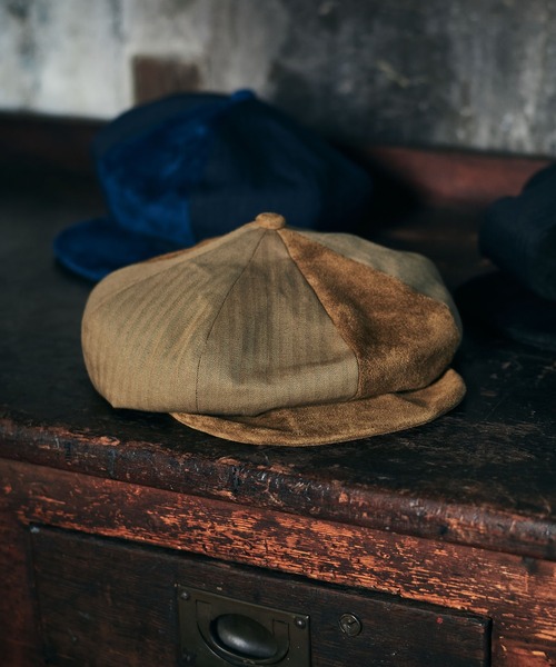 Mix fabric casquette / ミックスファブリックキャスケット
