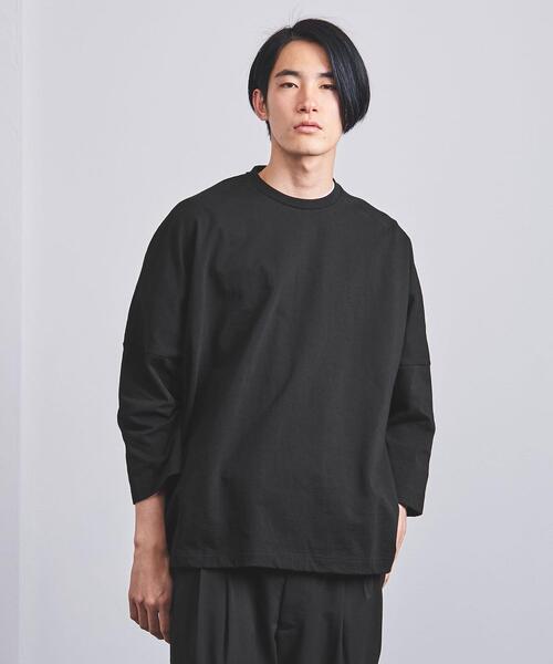 EN ROUTE（アンルート）の「＜EN ROUTE（アンルート）＞コットンテンジク ドロップショルダー ワイド8SL（Tシャツ/カットソー・メンズ・ホワイト/ブラック/オリーブ/グレー/ネイビー・3/1/2）」の2枚目の写真