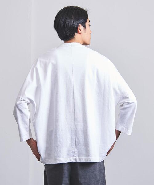 EN ROUTE（アンルート）の「＜EN ROUTE（アンルート）＞コットンテンジク ドロップショルダー ワイド8SL（Tシャツ/カットソー・メンズ・ホワイト/ブラック/オリーブ/グレー/ネイビー・3/1/2）」の6枚目の写真