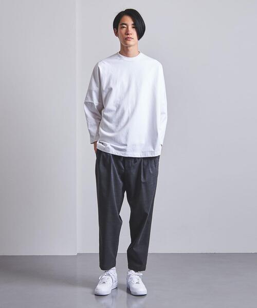 EN ROUTE（アンルート）の「＜EN ROUTE（アンルート）＞コットンテンジク ドロップショルダー ワイド8SL（Tシャツ/カットソー・メンズ・ホワイト/ブラック/オリーブ/グレー/ネイビー・3/1/2）」の7枚目の写真