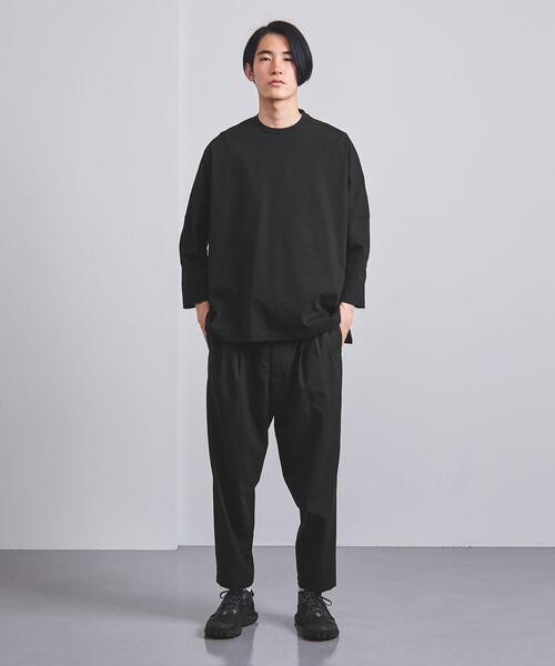 EN ROUTE（アンルート）の「＜EN ROUTE（アンルート）＞コットンテンジク ドロップショルダー ワイド8SL（Tシャツ/カットソー・メンズ・ホワイト/ブラック/オリーブ/グレー/ネイビー・3/1/2）」の9枚目の写真