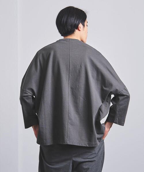 EN ROUTE（アンルート）の「＜EN ROUTE（アンルート）＞コットンテンジク ドロップショルダー ワイド8SL（Tシャツ/カットソー・メンズ・ホワイト/ブラック/オリーブ/グレー/ネイビー・3/1/2）」の10枚目の写真