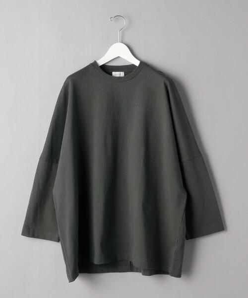 EN ROUTE（アンルート）の「＜EN ROUTE（アンルート）＞コットンテンジク ドロップショルダー ワイド8SL（Tシャツ/カットソー・メンズ・ホワイト/ブラック/オリーブ/グレー/ネイビー・3/1/2）」の12枚目の写真