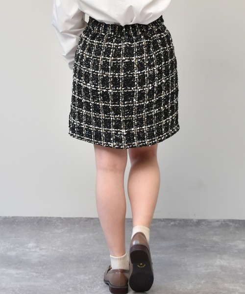 ems excite（エムズエキサイト）の「ツイードミニスカート