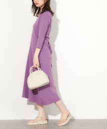 【WEB限定】美シルエットポリニットワンピース Lサイズ