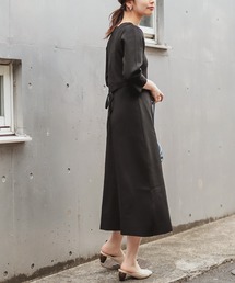 【WEB限定】美シルエットポリニットワンピース Lサイズ