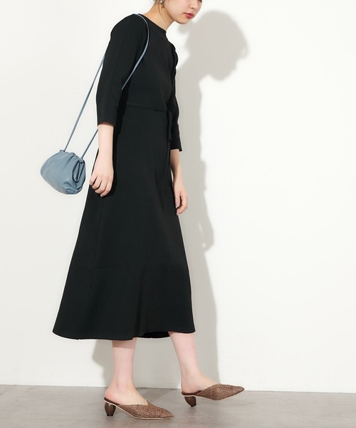 natural couture(ナチュラルクチュール)の「【WEB限定】美シルエットポリニットワンピース Lサイズ(ワンピース・レディース・パープル/ライトベージュ/ブラック/カーキ・FREE)」の17枚目の写真