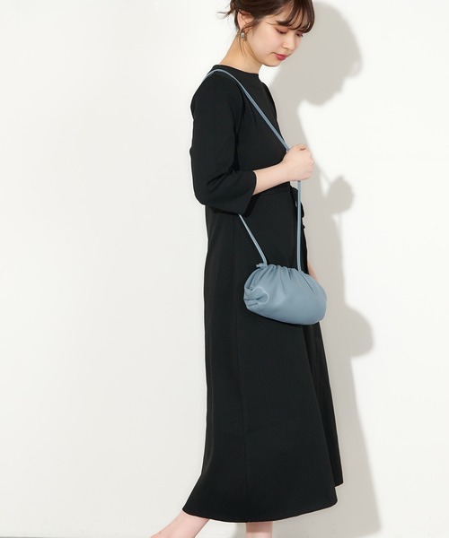 natural couture(ナチュラルクチュール)の「【WEB限定】美シルエットポリニットワンピース Lサイズ(ワンピース・レディース・パープル/ライトベージュ/ブラック/カーキ・FREE)」の8枚目の写真