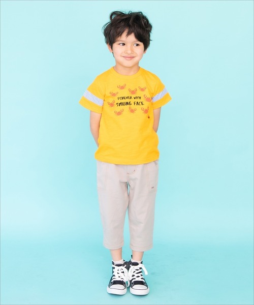 RAGMART(ラグマート)の「ニットデニムパンツ 7分丈(デニムパンツ・キッズ・ピンク/ネイビー/ベージュ・110cm/130cm/100cm/120cm)」の13枚目の写真