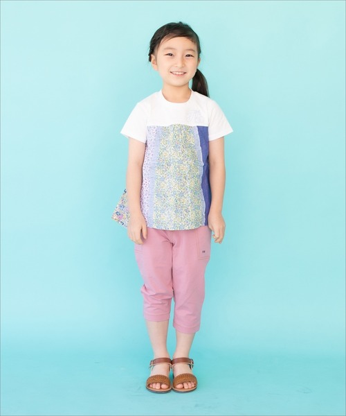 RAGMART(ラグマート)の「ニットデニムパンツ 7分丈(デニムパンツ・キッズ・ピンク/ネイビー/ベージュ・110cm/130cm/100cm/120cm)」の9枚目の写真
