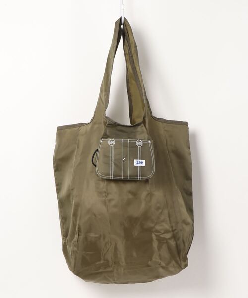 Lee（リー）の「【LEE/リー】ワンポイントブランドロゴパッカブル（収納可）エコトートバッグ（エコバッグ/サブバッグ・レディース・ブラック/ネイビー/ベージュ/ブラウン/グレー/ワイン/カーキ/ホワイト・FREE）」の7枚目の写真