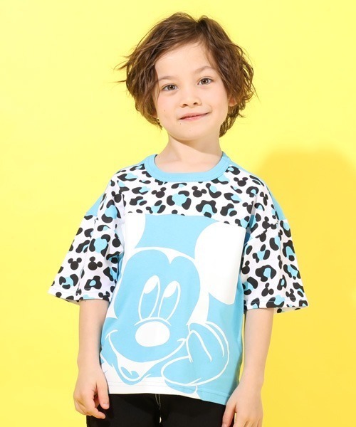 セール ディズニー アイコンヒョウ柄切替tシャツ 5017k Tシャツ カットソー Disney ディズニー のファッション通販 Zozotown