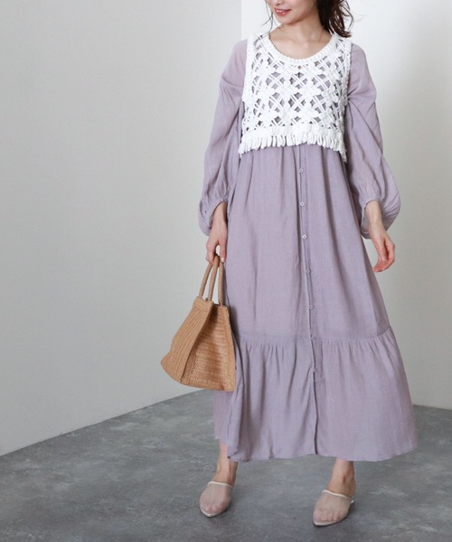 archives（アルシーヴ）の「【限定item】クロシェコンパクトフリンジベスト（ベスト・レディース・ブラック/オフホワイト/アイボリー・MEDIUM）」の18枚目の写真