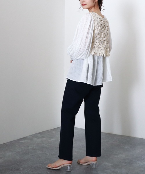 archives（アルシーヴ）の「【限定item】クロシェコンパクトフリンジベスト（ベスト・レディース・ブラック/オフホワイト/アイボリー・MEDIUM）」の12枚目の写真