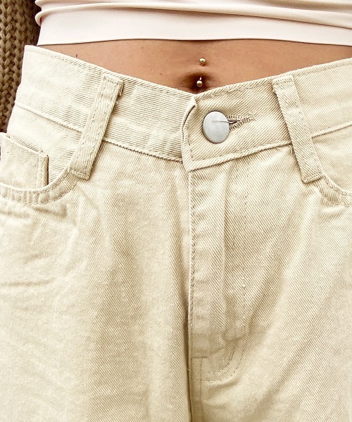 esutoreja（エストレジャ）の「ハイウエストストレートwideデニム（チノパンツ・レディース・ベージュ/オフホワイト・S/M）」の20枚目の写真
