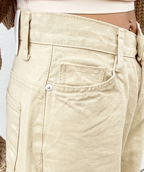 esutoreja（エストレジャ）の「ハイウエストストレートwideデニム（チノパンツ・レディース・ベージュ/オフホワイト・S/M）」の15枚目の写真