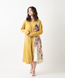 ふりふ | 【キクマツバメ・花天井】切替ワンピース(ワンピース)