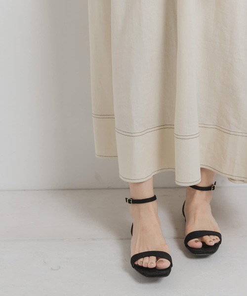 URBAN RESEARCH Sonny Label（アーバンリサーチサニーレーベル）の「スクエアネックリネンワンピース（ワンピース・レディース・ネイビー/オフホワイト/スミクロ・FREE）」の22枚目の写真